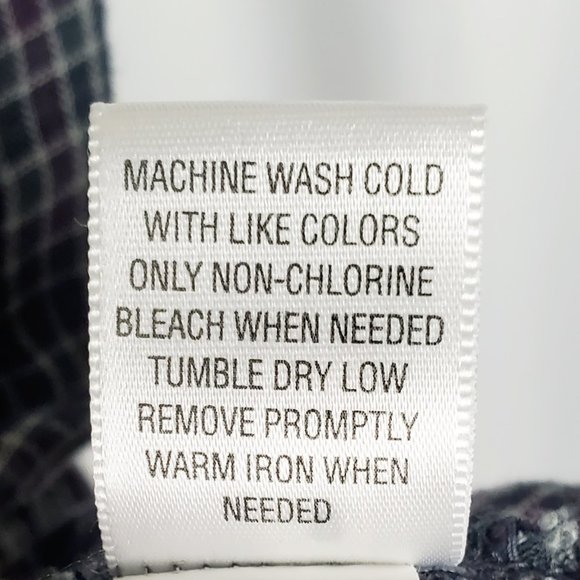 Converse Plaid Pleated Front Long Sleeve Button Down Shirt Women's Small - Picture 11 of 13